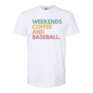 Weekends Coffee And Baseball Gift Softstyle CVC T-Shirt