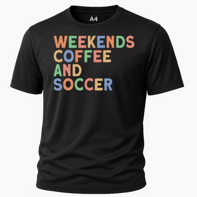 Weekends Coffee And Soccer Mom Cooling Performance Crew T-Shirt