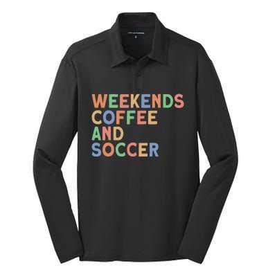 Weekends Coffee And Soccer Mom Silk Touch Performance Long Sleeve Polo