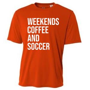 Weekends Coffee And Soccer Soccer Auntie Soccer Mom Gift Cooling Performance Crew T-Shirt