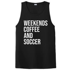 Weekends Coffee And Soccer Soccer Auntie Soccer Mom Gift PosiCharge Competitor Tank