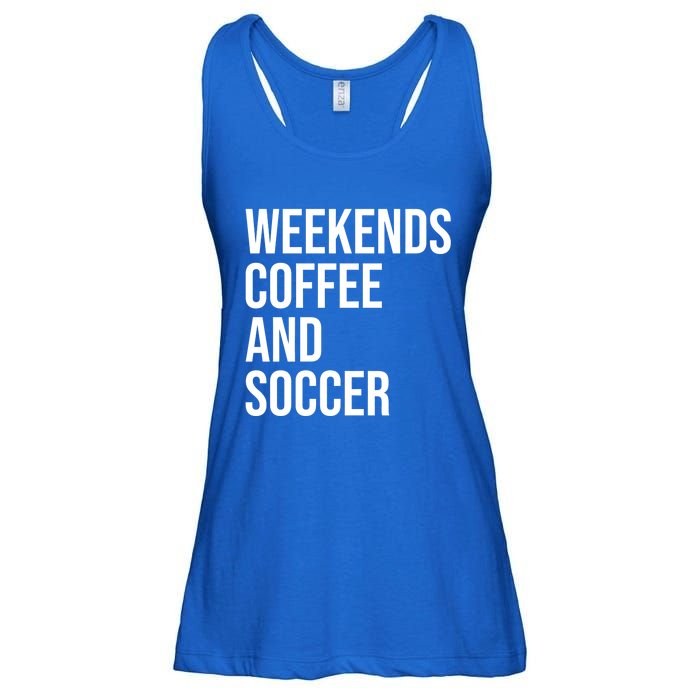 Weekends Coffee And Soccer Soccer Auntie Soccer Mom Gift Ladies Essential Flowy Tank