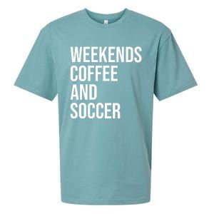 Weekends Coffee And Soccer Soccer Auntie Soccer Mom Gift Sueded Cloud Jersey T-Shirt