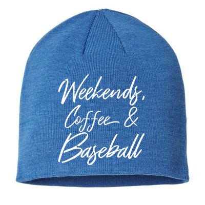 Weekends Coffee And Baseball Sports Fan Dad Baseball Mom Gift Sustainable Beanie