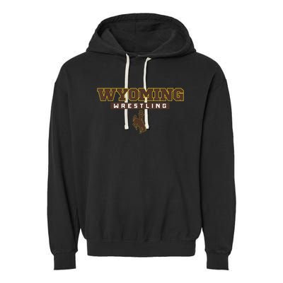 Wyoming Cowboys Apparel Wrestling Bold Box Garment-Dyed Fleece Hoodie