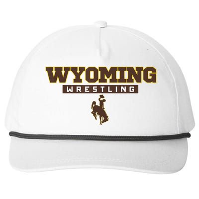 Wyoming Cowboys Apparel Wrestling Bold Box Snapback Five-Panel Rope Hat