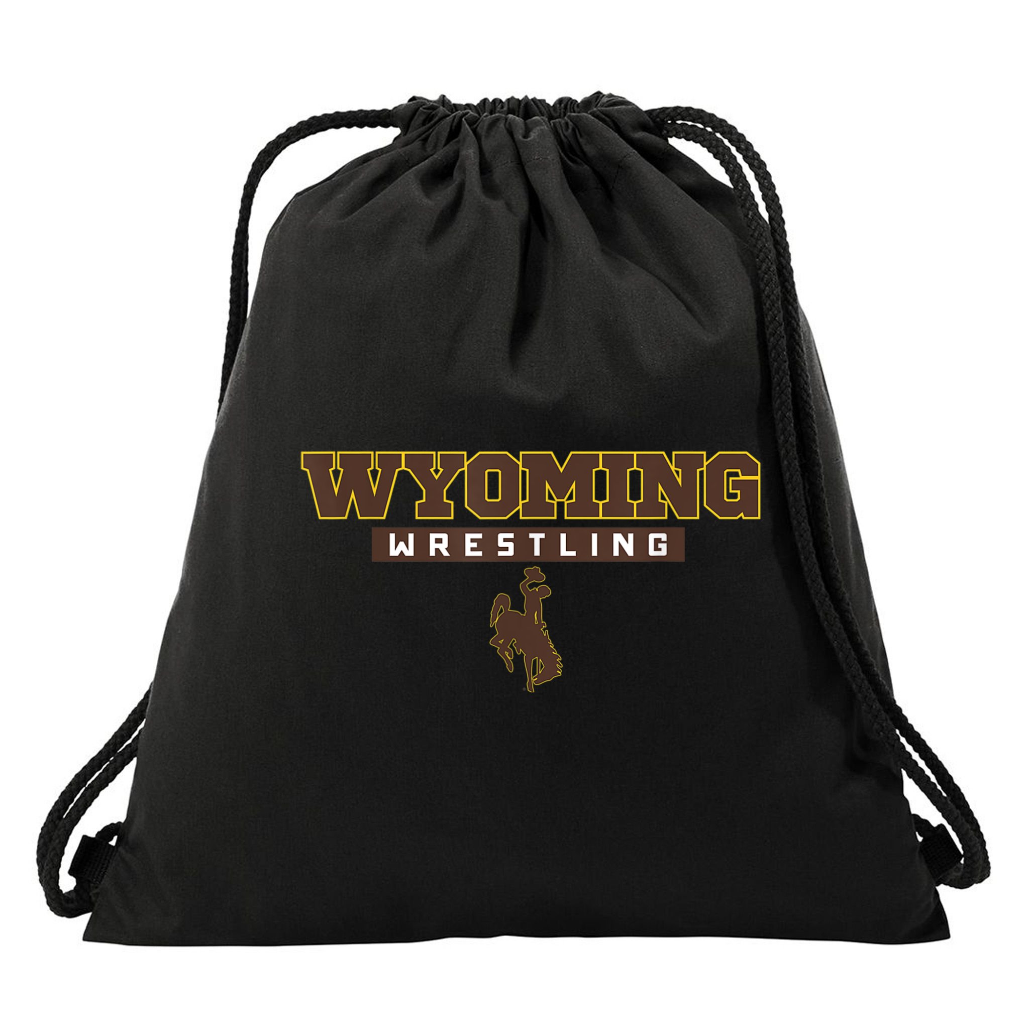 Wyoming Cowboys Apparel Wrestling Bold Box Drawstring Bag
