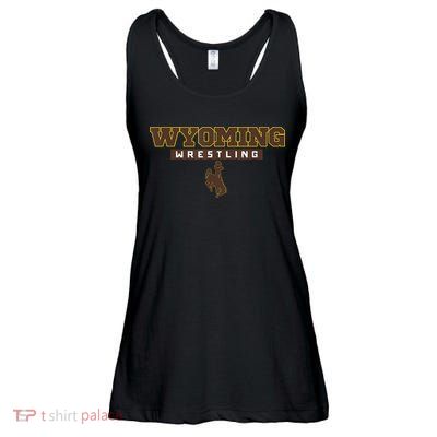 Wyoming Cowboys Apparel Wrestling Bold Box Ladies Essential Flowy Tank