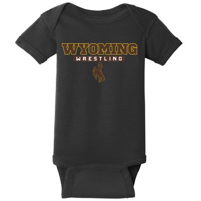 Wyoming Cowboys Apparel Wrestling Bold Box Baby Bodysuit