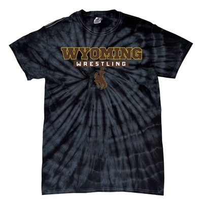 Wyoming Cowboys Apparel Wrestling Bold Box Tie-Dye T-Shirt