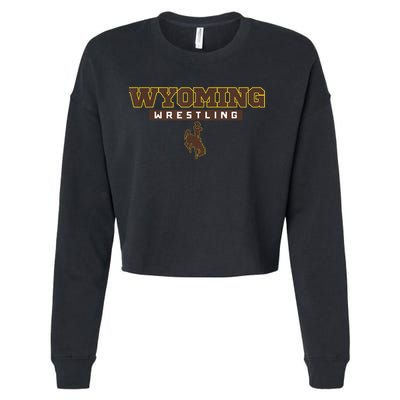 Wyoming Cowboys Apparel Wrestling Bold Box Cropped Pullover Crew