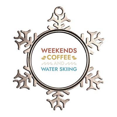 Weekends Coffee And Water Skiing Sayings Water Ski Quotes Gift Metallic Star Ornament