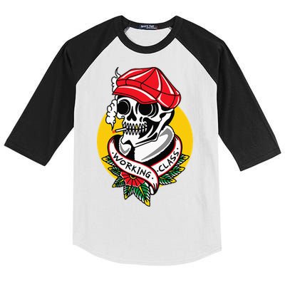 Working Class American Traditional Tattoo Old School Flash Kids Colorblock Raglan Jersey