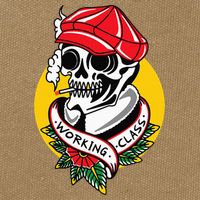 Working Class American Traditional Tattoo Old School Flash Cotton Canvas Backpack