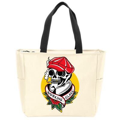 Working Class American Traditional Tattoo Old School Flash Zip Tote Bag