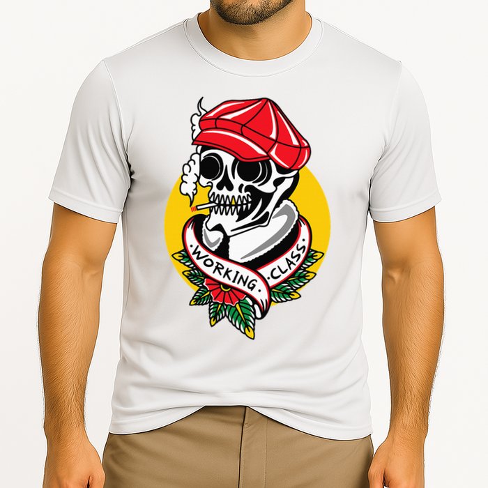 Working Class American Traditional Tattoo Old School Flash Cooling Performance Crew T-Shirt