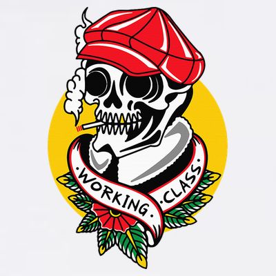 Working Class American Traditional Tattoo Old School Flash T-Shirt