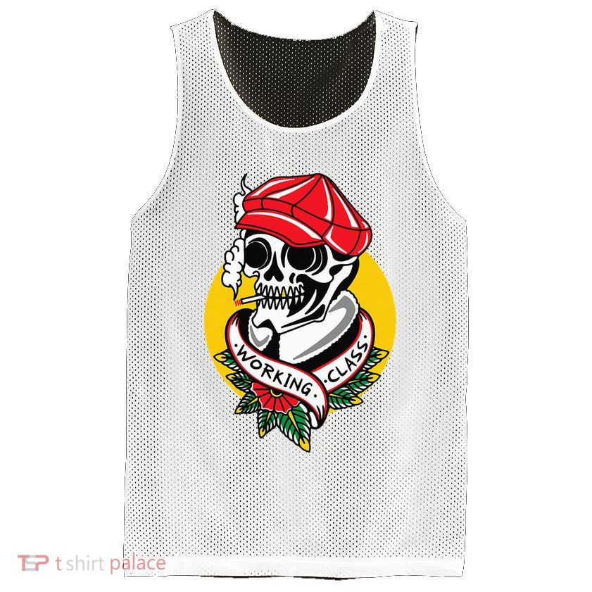 Working Class American Traditional Tattoo Old School Flash Mesh Reversible Basketball Jersey Tank