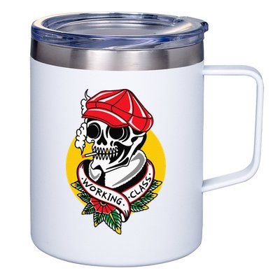 Working Class American Traditional Tattoo Old School Flash 12oz Stainless Steel Coffee Mug