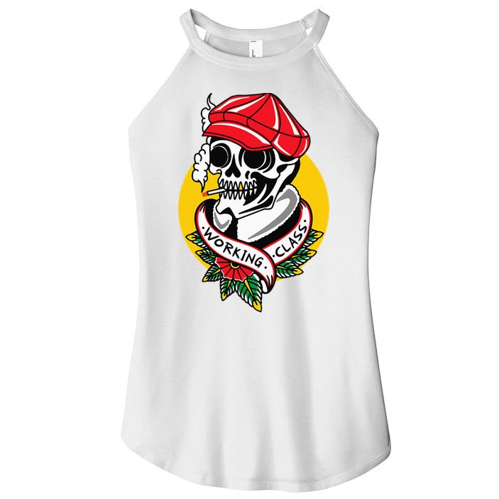 Working Class American Traditional Tattoo Old School Flash Women's Perfect Tri Rocker Tank