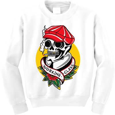 Working Class American Traditional Tattoo Old School Flash Kids Sweatshirt