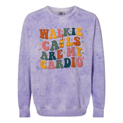 Walkie Calls Are My Cadio Sped Teacher Colorblast Crewneck Sweatshirt