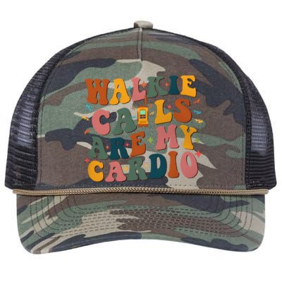 Walkie Calls Are My Cadio Sped Teacher Retro Rope Trucker Hat Cap