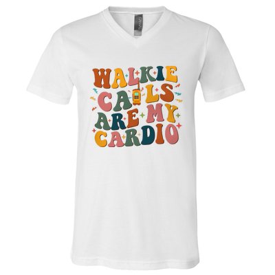 Walkie Calls Are My Cadio Sped Teacher V-Neck T-Shirt