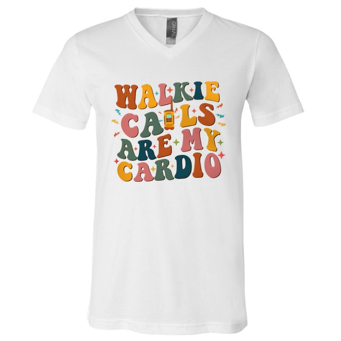 Walkie Calls Are My Cadio Sped Teacher V-Neck T-Shirt