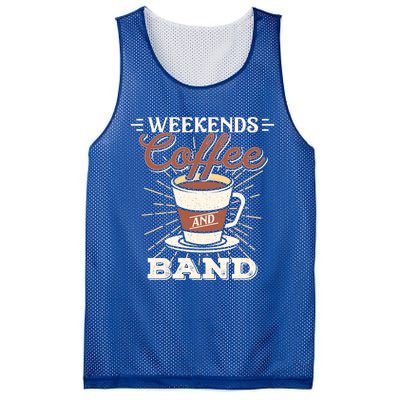 Weekends Coffee And Band Mom Marching Band Parent Gift Cute Gift Mesh Reversible Basketball Jersey Tank