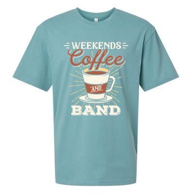 Weekends Coffee And Band Mom Marching Band Parent Gift Cute Gift Sueded Cloud Jersey T-Shirt