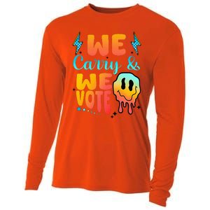 We Carry And We Vote Feminist Kamala 2024 Cooling Performance Long Sleeve Crew