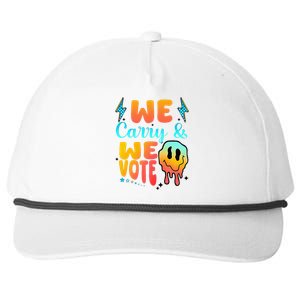 We Carry And We Vote Feminist Kamala 2024 Snapback Five-Panel Rope Hat