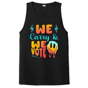 We Carry And We Vote Feminist Kamala 2024 PosiCharge Competitor Tank