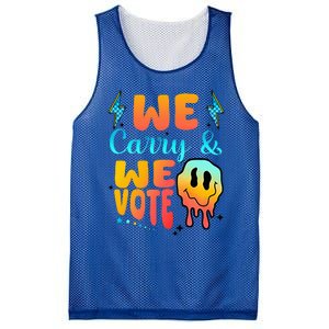 We Carry And We Vote Feminist Kamala 2024 Mesh Reversible Basketball Jersey Tank