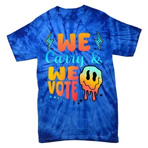 We Carry And We Vote Feminist Kamala 2024 Tie-Dye T-Shirt