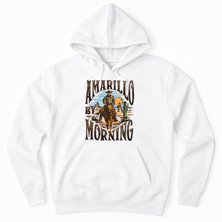 Western Cowboy Amarillo By Morning Country Music Hoodie