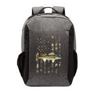 Walleye Camo American Flag Fishing Walleye Vector Backpack
