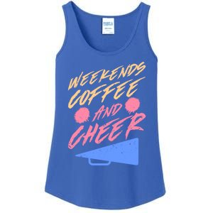 Weekends Coffee And Cheer Cheerleading Mom Parents Costume Cool Gift Ladies Essential Tank