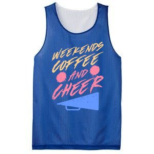 Weekends Coffee And Cheer Cheerleading Mom Parents Costume Cool Gift Mesh Reversible Basketball Jersey Tank