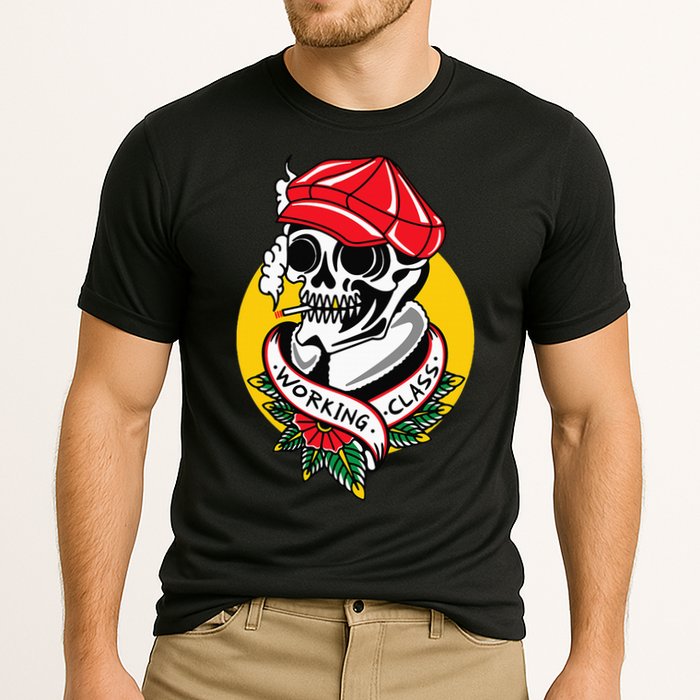 Working Class American Traditional Tattoo Old School Flash Cooling Performance Crew T-Shirt