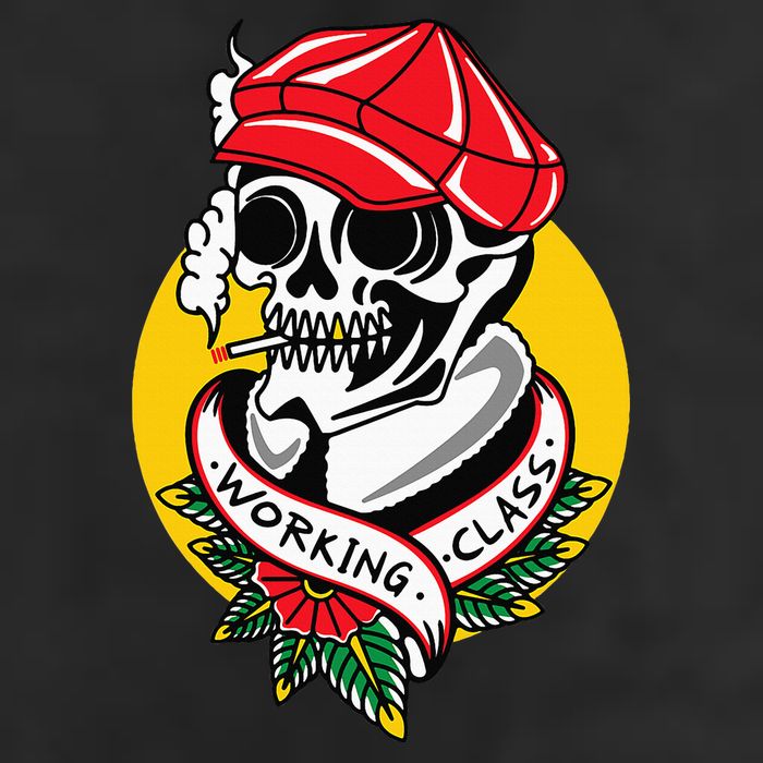 Working Class American Traditional Tattoo Old School Flash Adult Drive Performance Visor