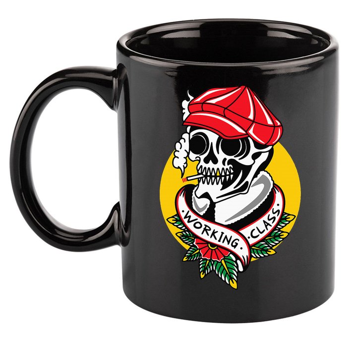 Working Class American Traditional Tattoo Old School Flash 11oz C Handle Ceramic Mug