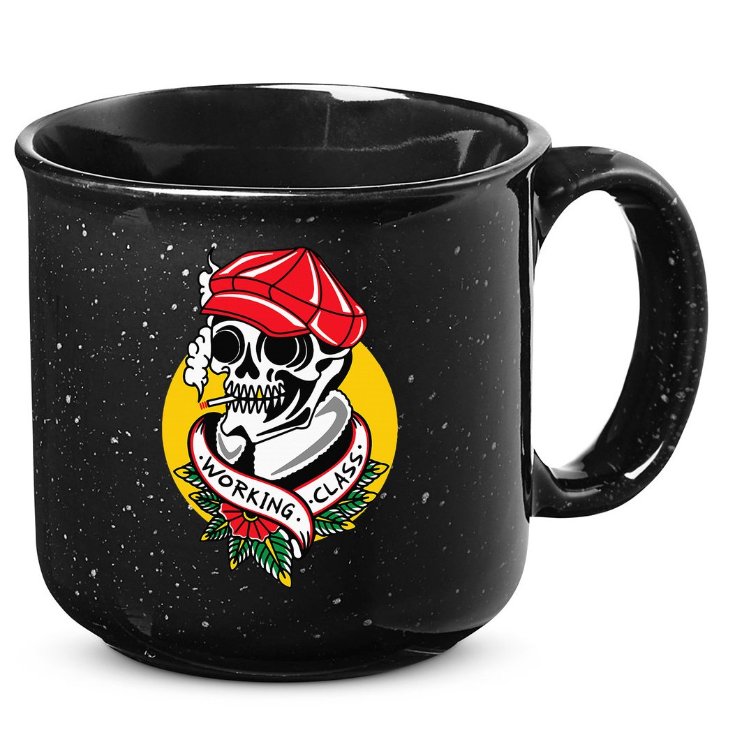 Working Class American Traditional Tattoo Old School Flash 15oz Campfire Ceramic Mug