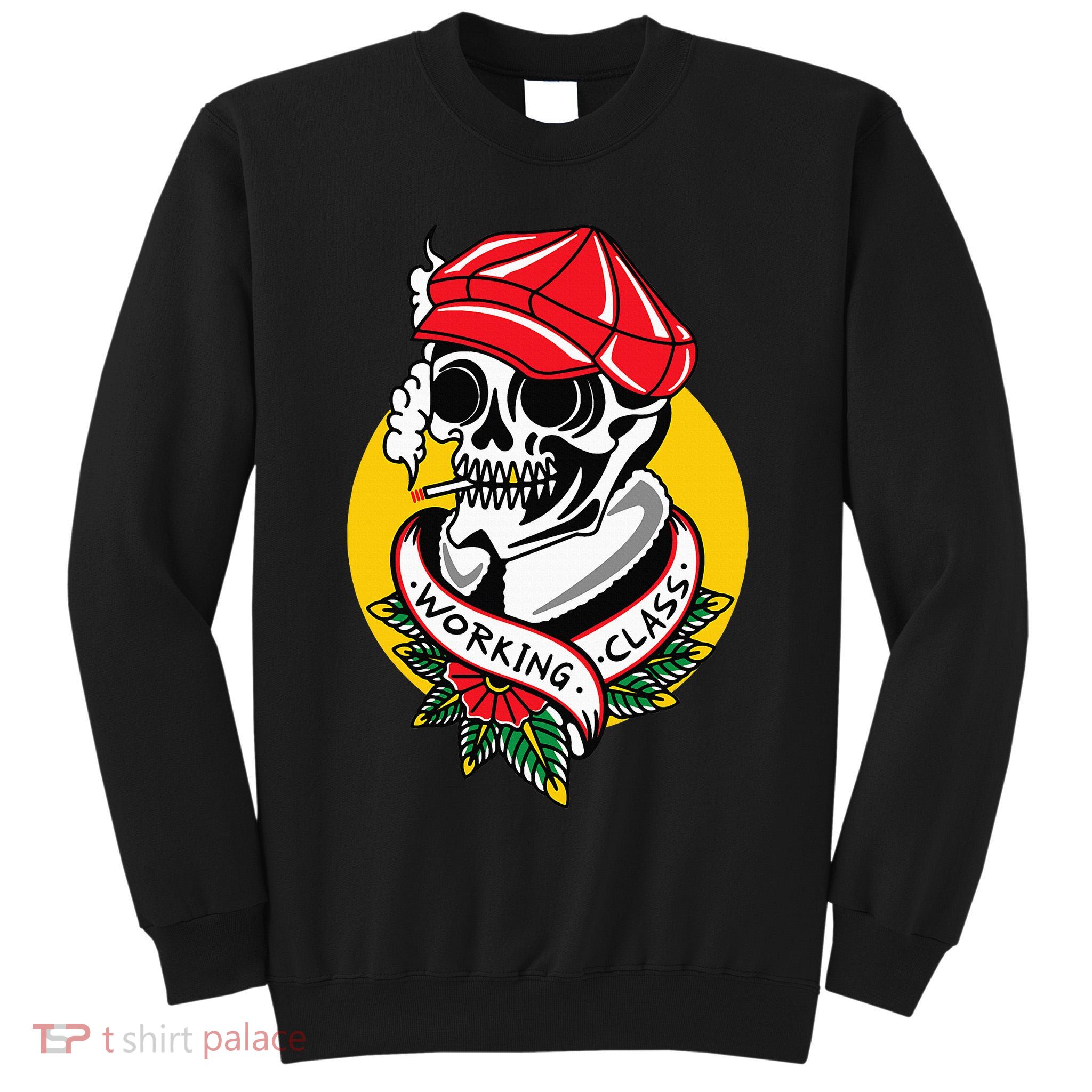 Working Class American Traditional Tattoo Old School Flash Tall Sweatshirt