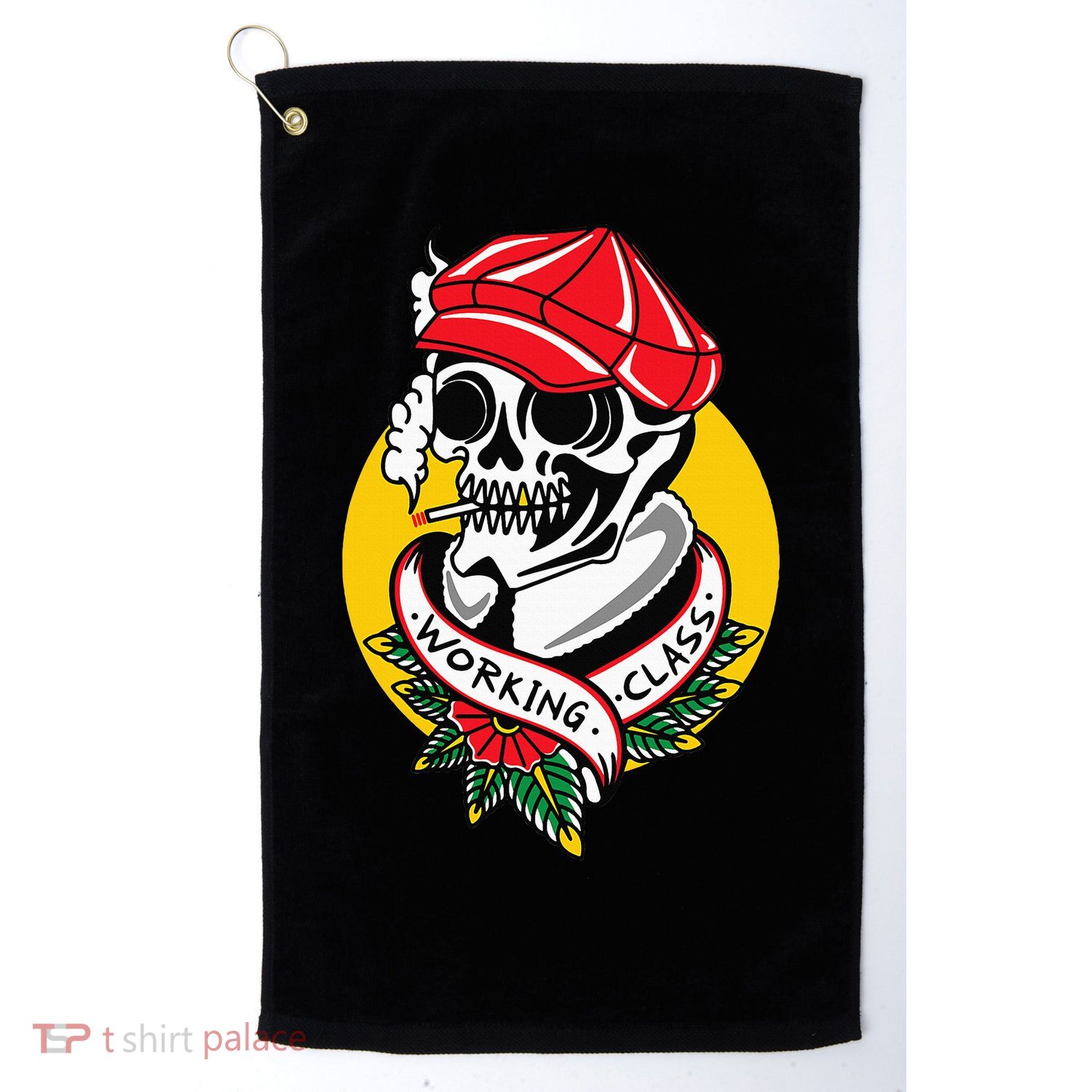 Working Class American Traditional Tattoo Old School Flash Golf Towel