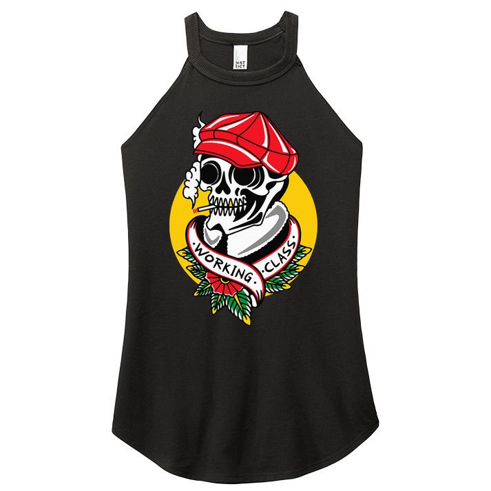Working Class American Traditional Tattoo Old School Flash Women's Perfect Tri Rocker Tank