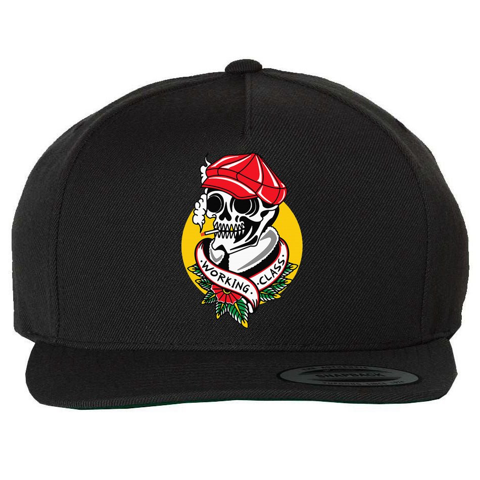Working Class American Traditional Tattoo Old School Flash Wool Snapback Cap