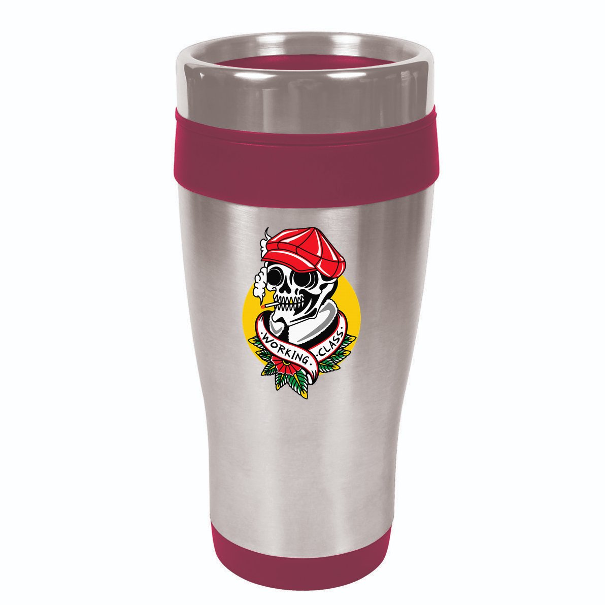 Working Class American Traditional Tattoo Old School Flash 16oz Travel Tumbler