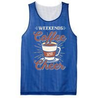 Weekends Coffee And Cheer Mom Cheerleading Parent Gift Cute Gift Mesh Reversible Basketball Jersey Tank